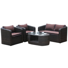 Load image into Gallery viewer, Seregenti Sofa Set, Brown Cushions - Hong Kong Rooftop Party