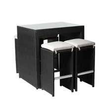 Load image into Gallery viewer, 4 Chair Bar Table, White cushions - Hong Kong Rooftop Party