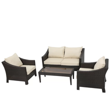 Load image into Gallery viewer, Chiangmai Sofa Set, Beige Cushions - Hong Kong Rooftop Party