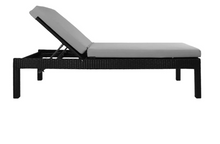 Load image into Gallery viewer, Rattan Sunbed , Grey cushions - Hong Kong Rooftop Party