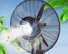 Load image into Gallery viewer, Standard Misting Fan, Blue - Hong Kong Rooftop Party