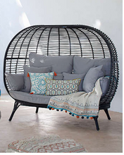 Load image into Gallery viewer, Birds Nest Sofa, Black or Brown - Hong Kong Rooftop Party