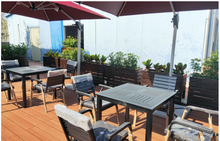 Load image into Gallery viewer, Aluminum Black Polywood Dining Set, 2 Chairs 80cm Table - Hong Kong Rooftop Party
