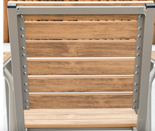 Load image into Gallery viewer, Aluminum Light Brown Polywood Dining Set, 6 Chairs 150cm Table - Hong Kong Rooftop Party