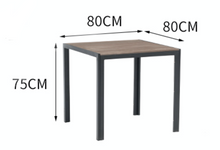 Load image into Gallery viewer, Aluminum Brown Polywood Dining Set, 2 Chairs 80cm Table - Hong Kong Rooftop Party