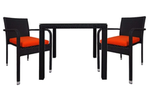 Load image into Gallery viewer, 2 Chair Dining set, Red cushions - Hong Kong Rooftop Party