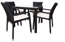 Load image into Gallery viewer, 4 Chair Dining set, White cushions - Hong Kong Rooftop Party
