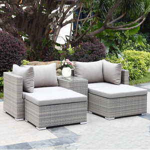 Couple Chill Sofa Set, Grey or Brown - Hong Kong Rooftop Party