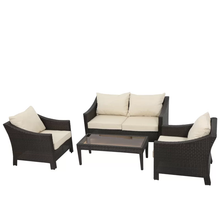 Load image into Gallery viewer, Chiangmai Sofa Set, Beige Cushions - Hong Kong Rooftop Party
