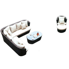 Load image into Gallery viewer, Lombok Lounge Sofa Set, White Cushions - Hong Kong Rooftop Party
