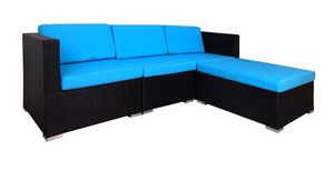 Chill Sofa Set, Blue Cushions - Hong Kong Rooftop Party