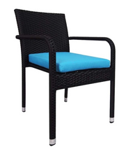 Load image into Gallery viewer, 2 Chair Dining set, Blue cushions - Hong Kong Rooftop Party
