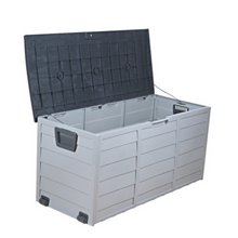 Load image into Gallery viewer, Outdoor Storage Box Plastic Wood, Grey - Hong Kong Rooftop Party
