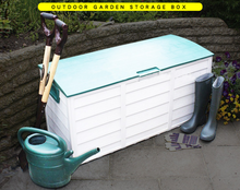 Load image into Gallery viewer, Outdoor Storage Box Plastic Wood, Green - Hong Kong Rooftop Party

