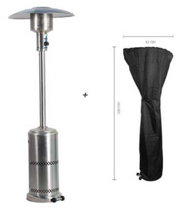 Gas Heater Silver Stainless Steel, with Rain Cover - Hong Kong Rooftop Party