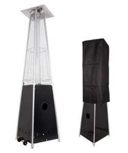 Pyramid Gas Heater Black, with Rain Cover - Hong Kong Rooftop Party