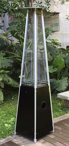 Pyramid Gas Heater Black, with Rain Cover - Hong Kong Rooftop Party