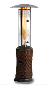 Deluxe Gas Heater Rattan, with Rain Cover - Hong Kong Rooftop Party