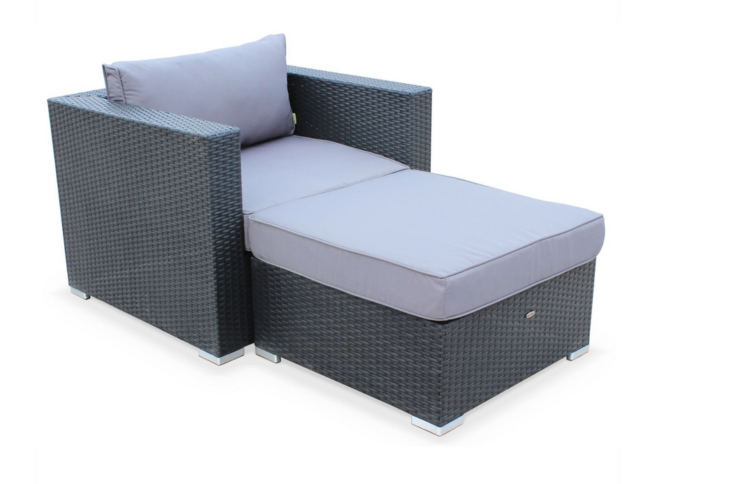 Single Chill Sofa Set, Grey Cushions - Hong Kong Rooftop Party