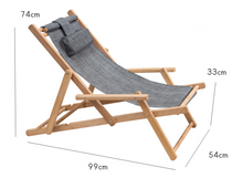 Load image into Gallery viewer, Wood Lounger with Armrests, Multiple colors - Hong Kong Rooftop Party
