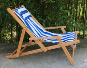 Wood Lounger with Armrests, Multiple colors - Hong Kong Rooftop Party