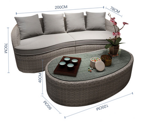 Orchid Sofa Set, Beige - Hong Kong Rooftop Party