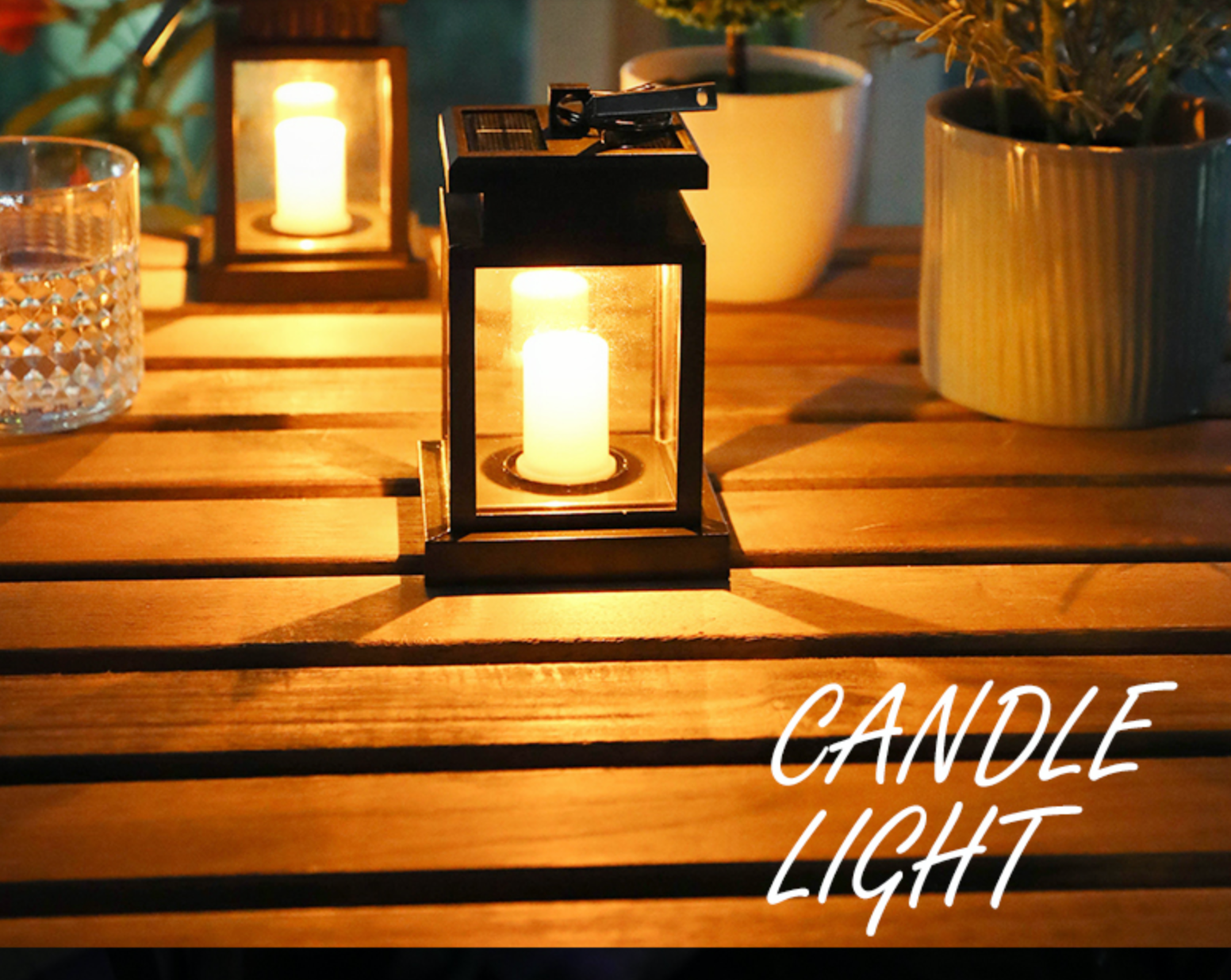 Solar LED Candle Lights Hong Kong Rooftop Party